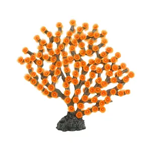 Enfeite de Silicone Soma Invert Gorgonia Florida Laranja Único