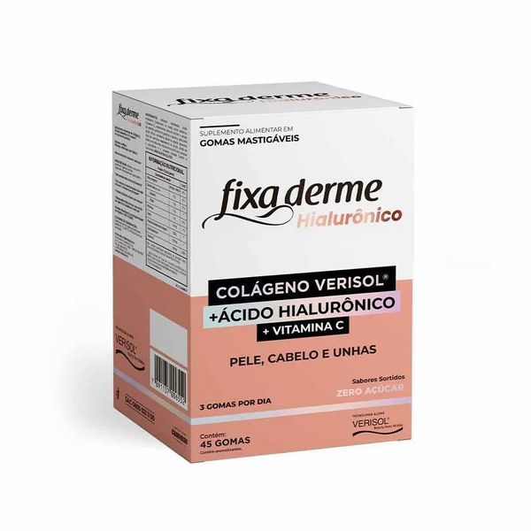 Fixa Derme Hialurônico+Colágeno Verisol com 45 gomas