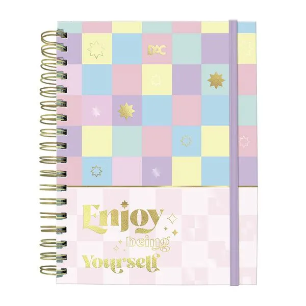 Mini Caderno Smart Enjoy Com Elástico 80 Folhas 4168 - Dac