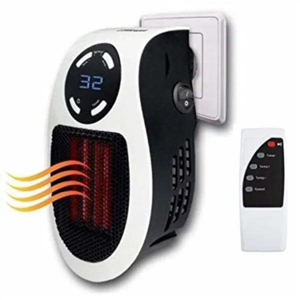 Aquecedor para Tomada com Controle Remoto Elétrico e Timer para Uso Diário em Diversos Cômodos 220V Aquecedor para Tomada com Controle Remoto Elétrico e Timer para Uso Diário 220V