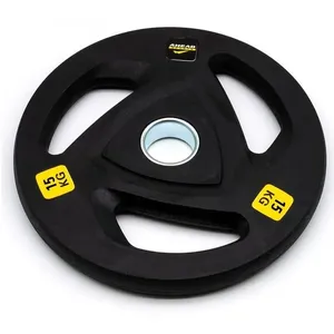Anilha Olímpica Borracha 15 Kg Ahead (roubber Coated Plate) - Absolute - Preto