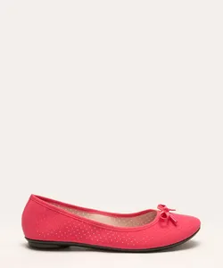 sapatilha bico redondo com laço moleca pink 37