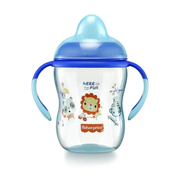 Copo de Treinamento com Bico Semi-Rígido First Moments Twinkle 270ml Azul Fisher Price - BB1014 BB1014