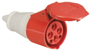 Conector industrial 4 polos 32A 9H 220V Vermelho CIWD-32P4H9E57 Weg
