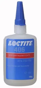 Adesivo instantâneo cianoacrilato industrial 406 100 g - LOCTITE