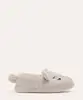 pantufa infantil de pelúcia coelho cinza 29-30