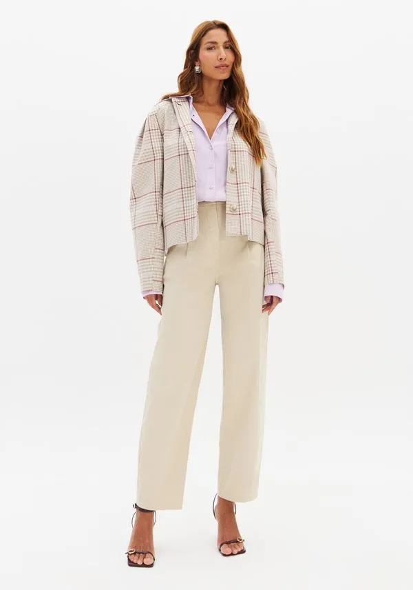 Calça Baggy Cintura Alta Branco G