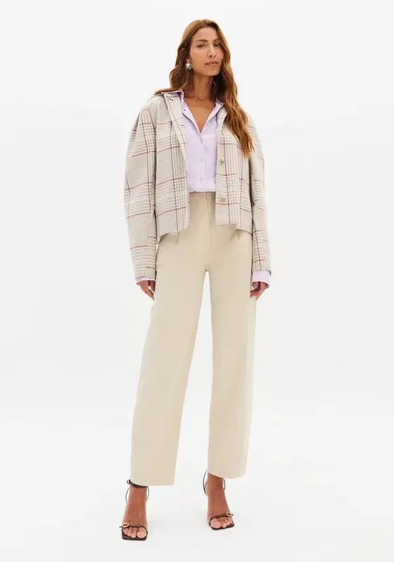 Calça Baggy Cintura Alta Branco G