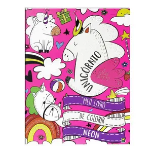 Livro Infantil Todolivro Meu Livro de Colorir Neon Unicórnio