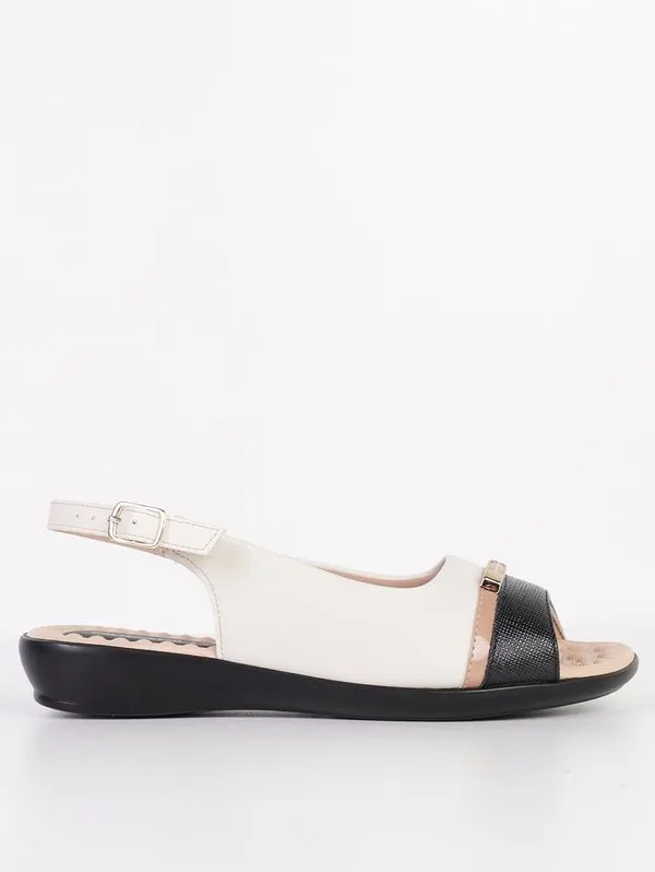 Sandália Camila Piccadilly Feminina OFF WHITE/PRETO 35