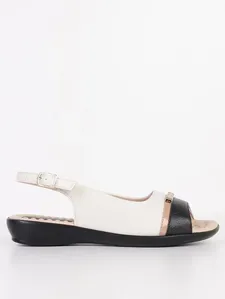 Sandália Camila Piccadilly Feminina OFF WHITE/PRETO 35