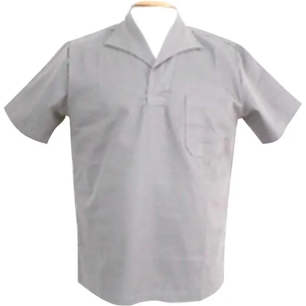 Camisa de Brim Manga Curta 50 M Cinza - Wico