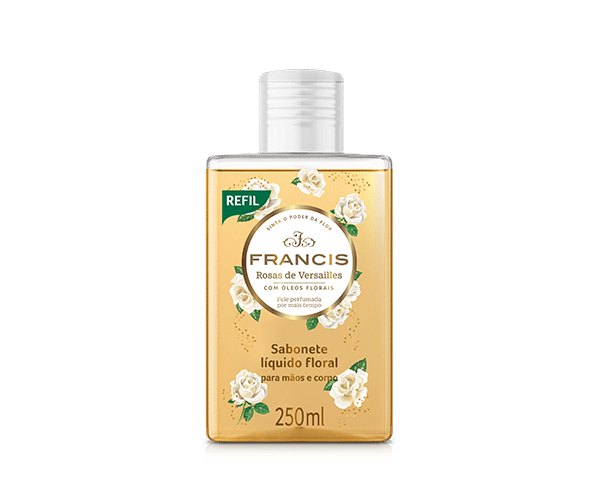 Sabonete Líquido Francis Mãos e Corpo Rosas de Versailles Refil 250ml