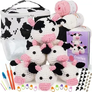 Kit Crochê Aeelike Temático Vacas Colorido A-MBI