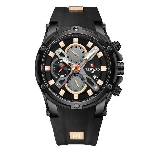 Relógio Masculino 83016 à Prova D'Água Preto com Resistência à Água Reward Relógio Masculino 83016 à Prova D'Água Preto Reward