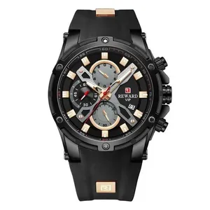 Relógio Masculino 83016 à Prova D'Água Preto com Resistência à Água Reward Relógio Masculino 83016 à Prova D'Água Preto Reward