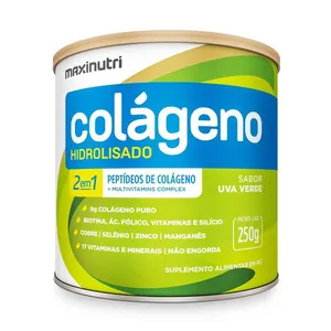 Colágeno Hidrolisado 2 em 1 Maxinutri Uva Verde 250g