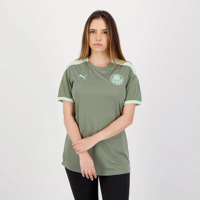 Camisa Puma Palmeiras Treino 2021 Feminina Verde