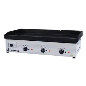 Chapa Bifeteira Elétrica 3 Queimadores 80cm Deguste Luxo 220v Venâncio