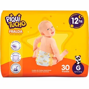 Fralda Descartável Infantil Piquitucho G 30 Unidades