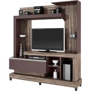 Estante Home com 2 Prateleiras de Vidro - Dj Móveis Bravo Carvalho / Fendi