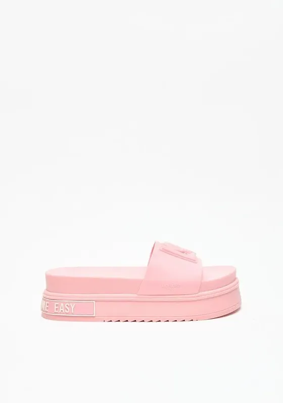 Slide Alto Com Logo Em Relevo Rosa 35