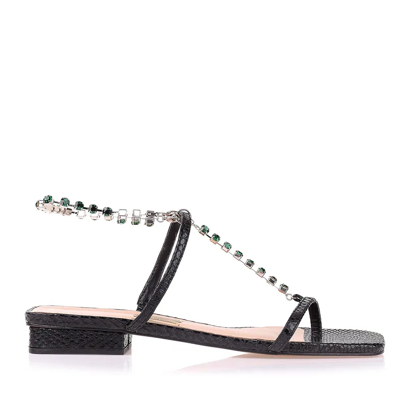 Flat Salto Baixo New Snake Preta