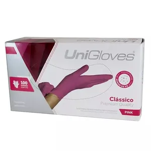 Luva Proced Unigloves 100un PP Pink