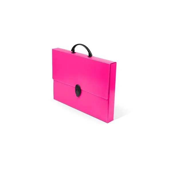 Maleta 205 com Alça e Fecho Novaonda Plástico Rosa - Polibrás