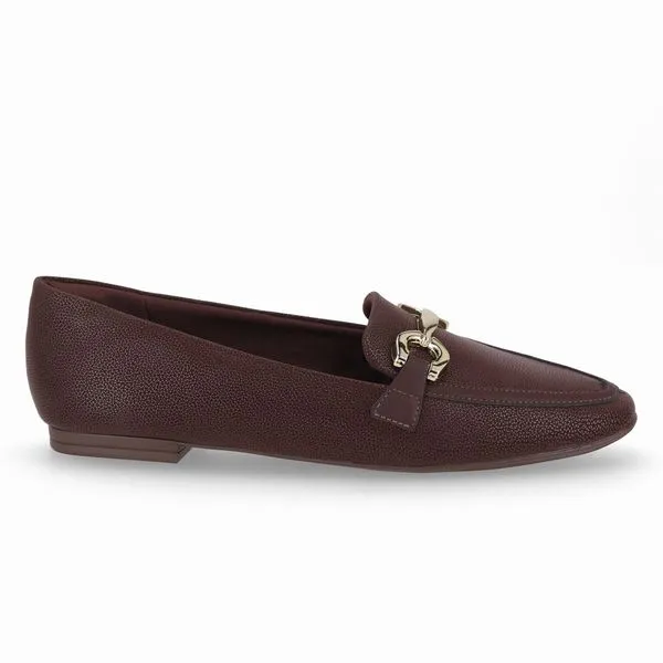 Loafer Tatiane Salto Baixo Cacau 35