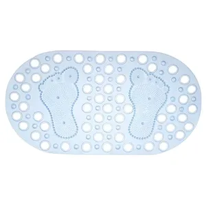 Tapete Para Box Banheiro Azul Estampa Pés 65x35cm TAP35 - Western