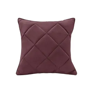 Almofada Decorativa Nina Matelassê 48X48 Veludo Vinho