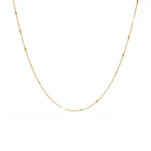 Corrente Mariner de Aço Dourado 1,4mm Dourado G