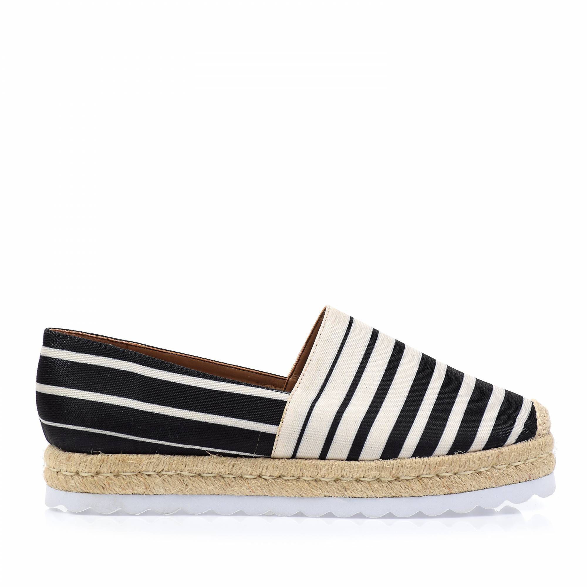 Flats Stripes Preto
