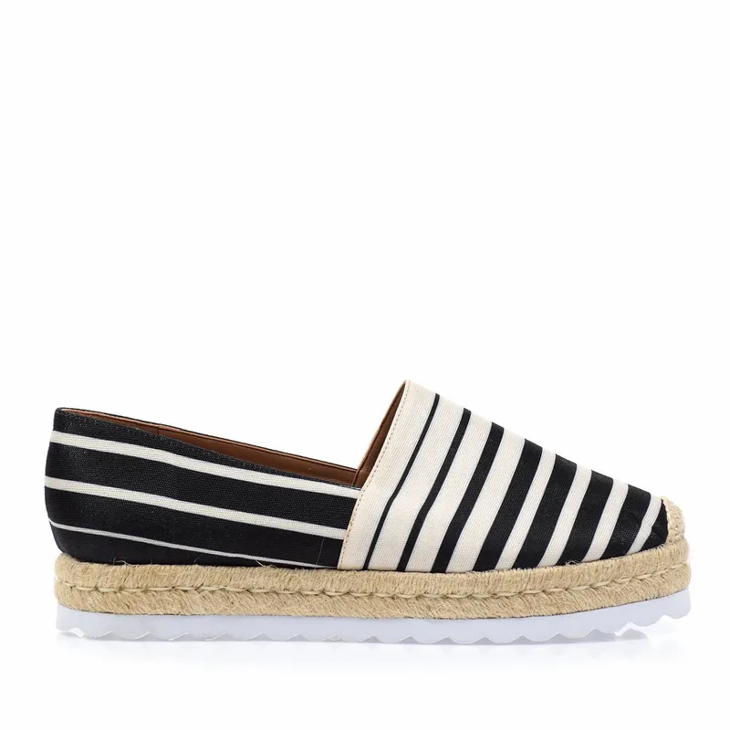 Flats Stripes Preto