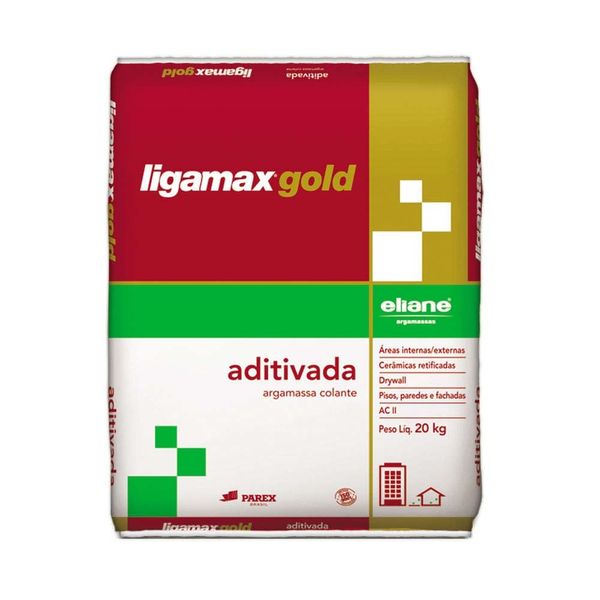 Argamassa ACII Cerâmica Uso Interno/Externo Cinza 20kg Ligamax