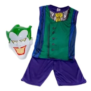 Fantasia Infantil Coringa Ione E Eduardo Tamanho M 4/5 Anos (MP)