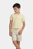 Polo Manga Curta Infantil Piquet Amarelo Medio - PP