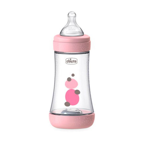 Mamadeira Chicco Perfect 5 Fluxo Médio 2m+ Rosa 240ml