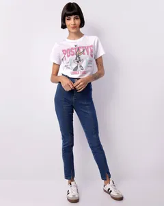 Calça Jeans Feminina Sawary Cigarrete Azul 36