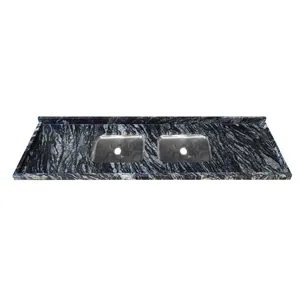 Pia de Granito 2,00m Preto Indiano 2 Cubas Kasa Granito