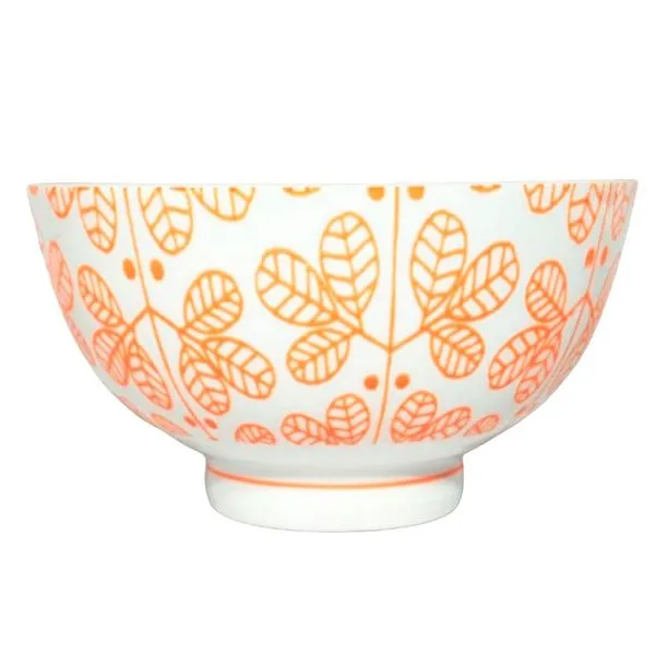 Tigela Japonesa Watts De Porcelana Para Arroz Laranja (MP)