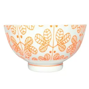 Tigela Japonesa Watts De Porcelana Para Arroz Laranja (MP)