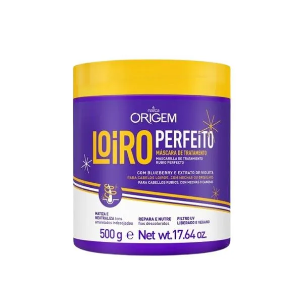 Máscara Capilar Origem Loiro Perfeito 500g MASC CAB ORIGEM 500G