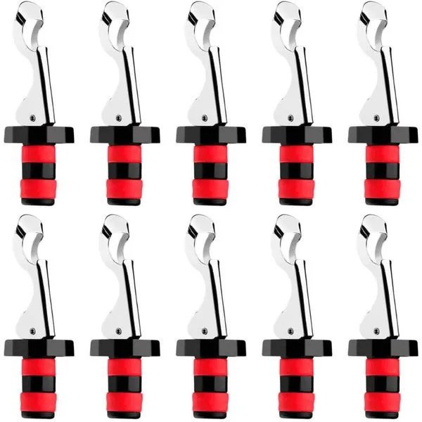 Kit 10 Tampas para Garrafa Acessórios para Vinho Abridor de Garrafa Conservar Proteger Brinox