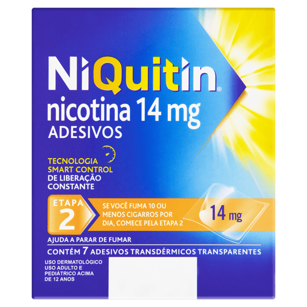 Niquitin 2 Etapa 14mg Perrigo 7 un Adesivos Niquitin 2 Etapa Adesivos 14mg 7un
