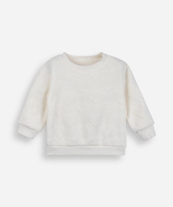 blusão infantil textura coração off white 4