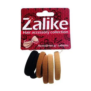 Elástico Para Cabelos Cores Básicas Zalike 6 Unidades