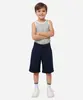 bermuda de sarja infantil com bolsos azul 10