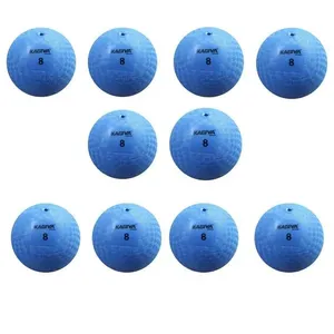 Kit 10 Bola de Iniciação N8 para Jogos de Recreação em Borracha Azul Kagiva Kit 10 Bola de Iniciação N8 para Queimada e Handebol Azul Kagiva